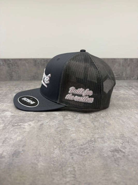 Graphite Grey and Pink Cap