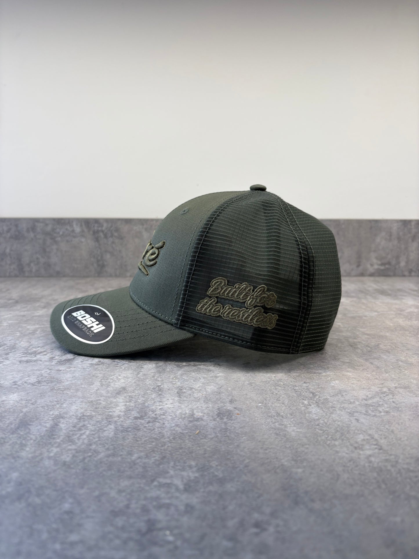 Olive Green Grid Cap