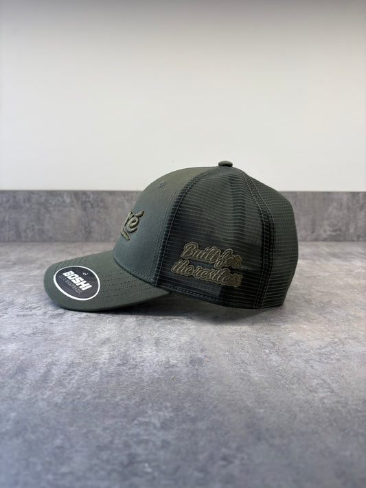 Olive Green Grid Cap